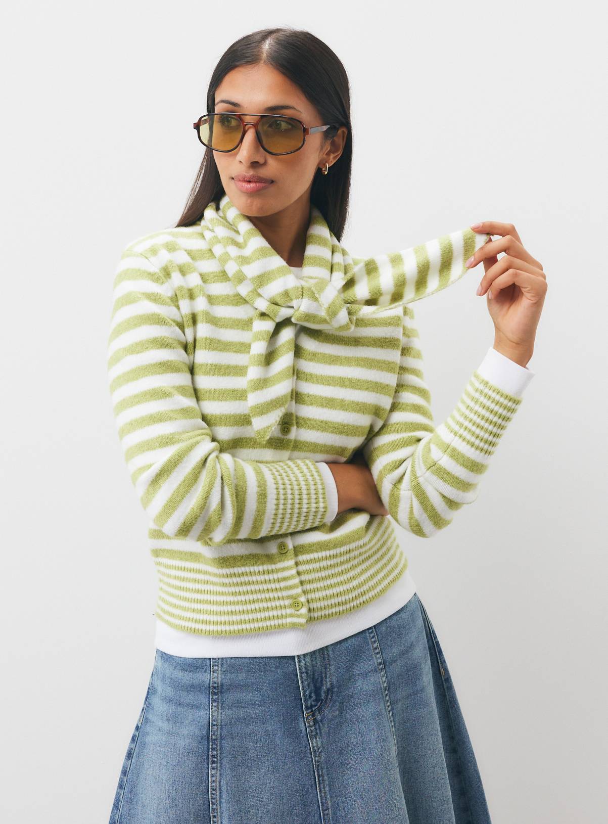 Stripe Scarf Cardigan 8 - Image 1